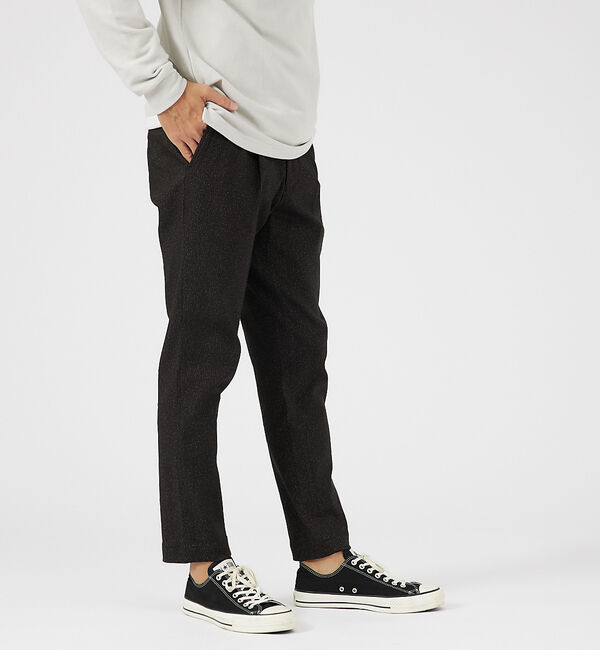 ABAHOUSE「【360&deg;ストレッチ】1タックイージーパンツ / スリムシルエット」|その他|ブラック