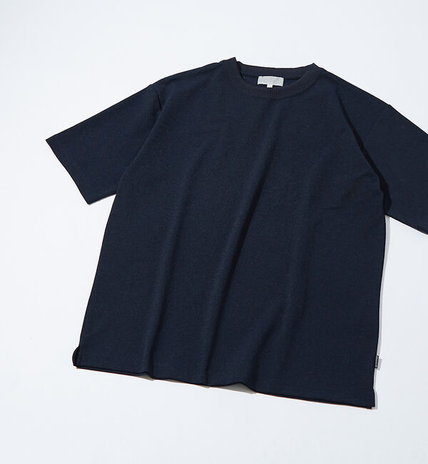 ABAHOUSE「【快適機能素材】ハイツイスト カノコ 半袖Tシャツ」|Tシャツ・カットソー|ネイビー