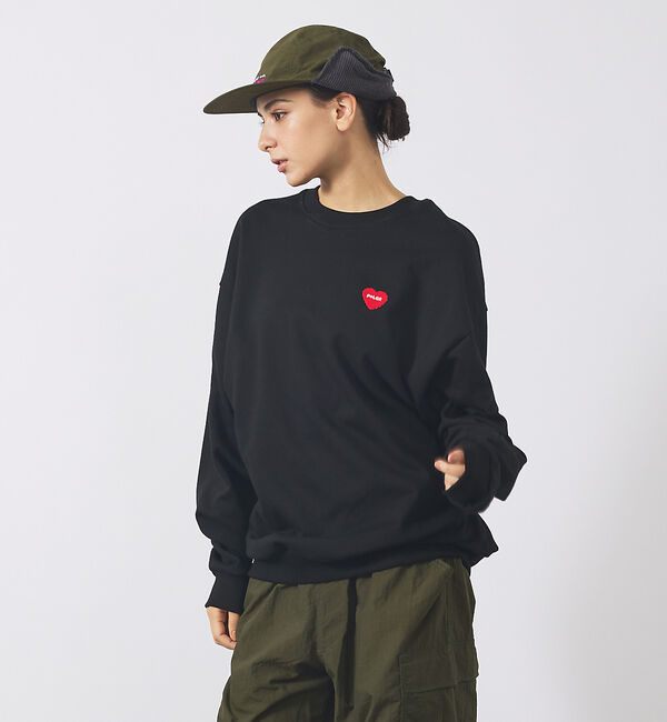 ABAHOUSE「【POLER / ポーラー】HEART LOGO EMBROIDERY CREW」|スウェット・ジャージ|