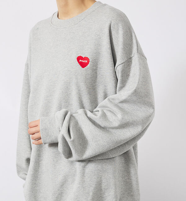 ABAHOUSE「【POLER / ポーラー】HEART LOGO EMBROIDERY CREW」|スウェット・ジャージ|
