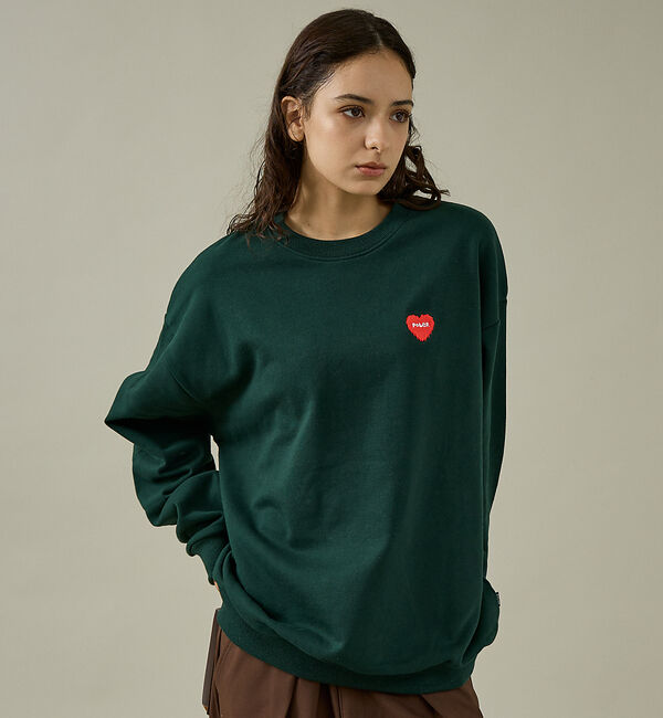 ABAHOUSE「【POLER / ポーラー】HEART LOGO EMBROIDERY CREW」|スウェット・ジャージ|