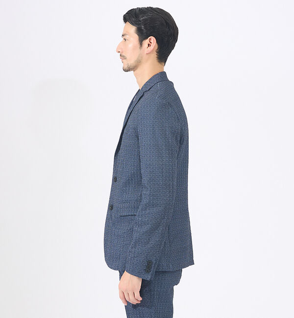 ABAHOUSE「【セットアップ対応 / 軽量 / ハイパーストレッチ】ワッシャー プリント ジャ」|テーラードジャケット|