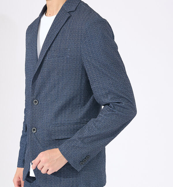 ABAHOUSE「【セットアップ対応 / 軽量 / ハイパーストレッチ】ワッシャー プリント ジャ」|テーラードジャケット|