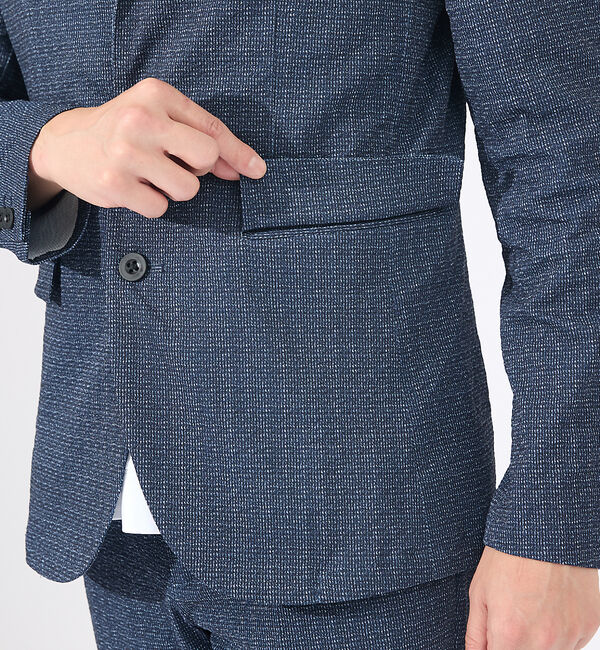 ABAHOUSE「【セットアップ対応 / 軽量 / ハイパーストレッチ】ワッシャー プリント ジャ」|テーラードジャケット|