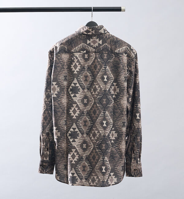 ABAHOUSE「360&deg;ストレッチ ゴブラン柄 ジャージーシャツ / 総柄シャツ」|シャツ・ブラウス|