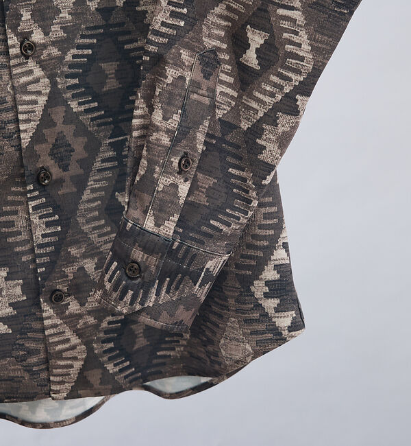 ABAHOUSE「360&deg;ストレッチ ゴブラン柄 ジャージーシャツ / 総柄シャツ」|シャツ・ブラウス|