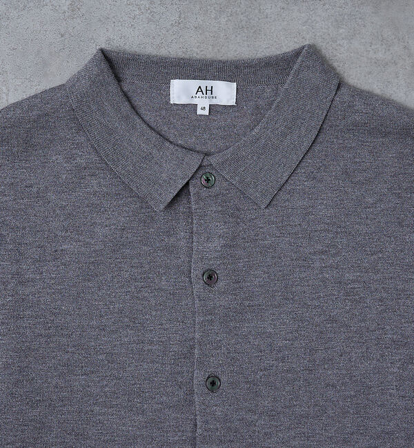 ABAHOUSE「【AH ABAHOUSE】カシミヤタッチ ニットシャツカーディガン」|ニット・セーター|