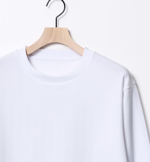 ABAHOUSE「ヘリンボーン ジャガード 長袖Tシャツ【予約】」|Tシャツ・カットソー|