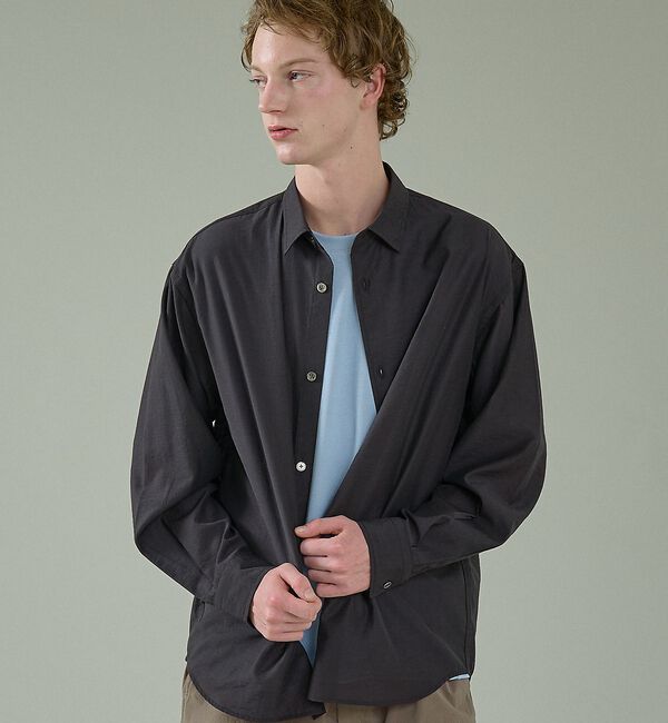 ABAHOUSE「シアーウール オーバーサイズ レギュラーカラーシャツ【予約】」|シャツ・ブラウス|