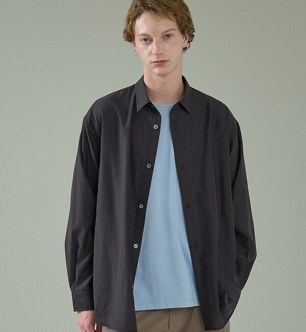 ABAHOUSE「シアーウール オーバーサイズ レギュラーカラーシャツ【予約】」|シャツ・ブラウス|
