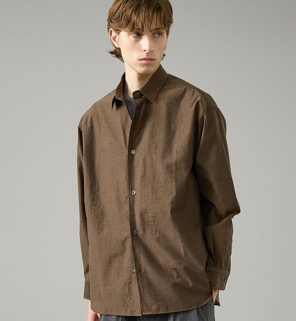 ABAHOUSE「シアーウール オーバーサイズ レギュラーカラーシャツ【予約】」|シャツ・ブラウス|