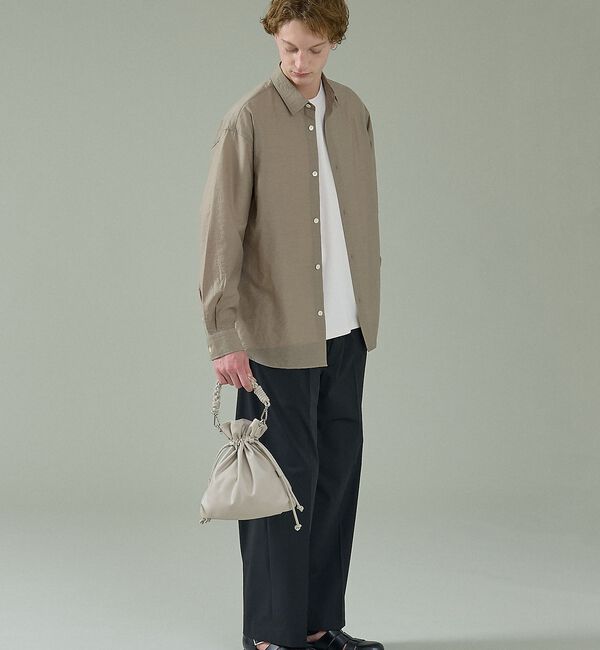 ABAHOUSE「シアーウール オーバーサイズ レギュラーカラーシャツ【予約】」|シャツ・ブラウス|