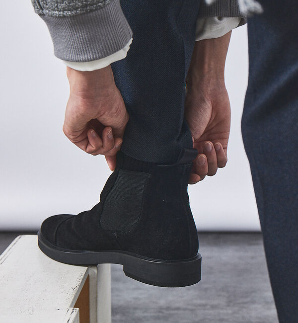 alfredoBANNISTER「【ソフトレザー】ドレープ サイドゴア ブーツ」|ショートブーツ|