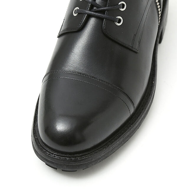 alfredoBANNISTER「ダブルジップ レースアップ レザー コンバット ブーツ」|ショートブーツ|