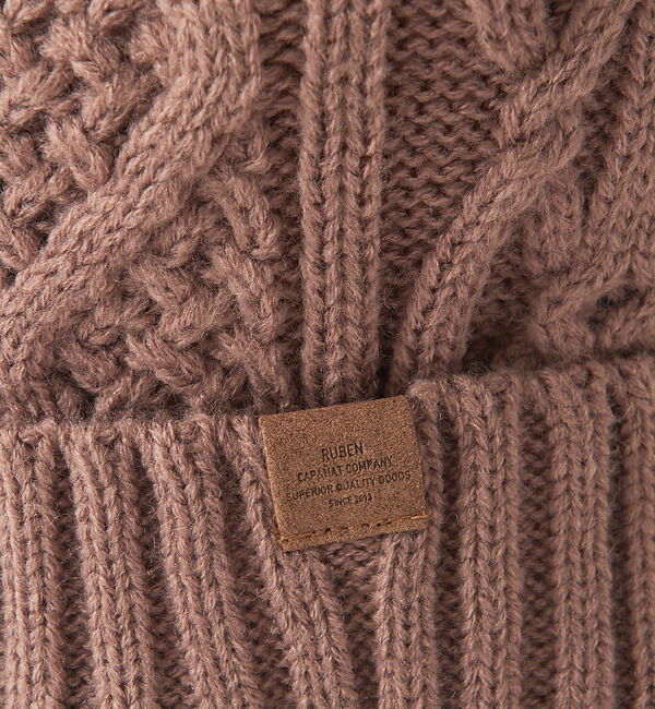 Rouge vif「【RUBEN】ケーブル裏ボアニット帽」|その他|