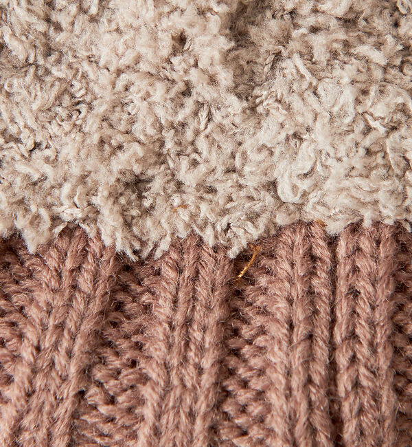 Rouge vif「【RUBEN】ケーブル裏ボアニット帽」|その他|