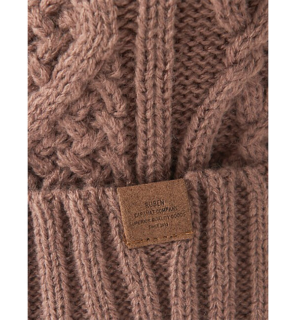 Rouge vif「【RUBEN】ケーブル裏ボアニット帽」|その他|