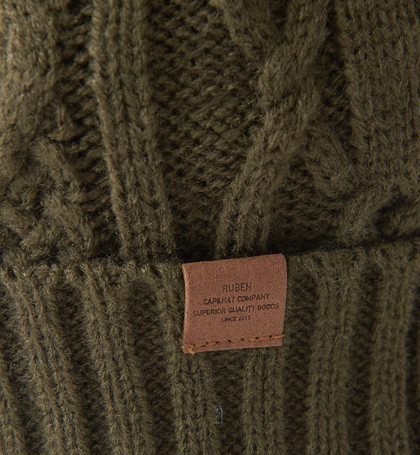 Rouge vif「【RUBEN】ケーブル裏ボアニット帽」|その他|