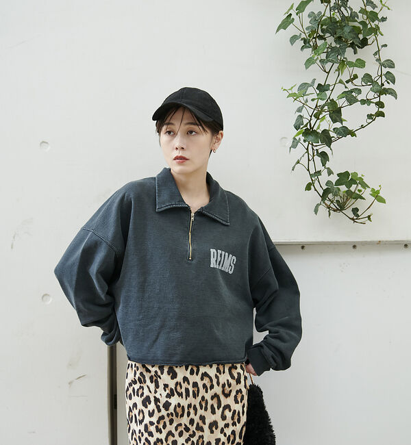 Rouge vif「【REMI RELIEF/レミレリーフ】別注ハーフzipスウェット」|スウェット・ジャージ|