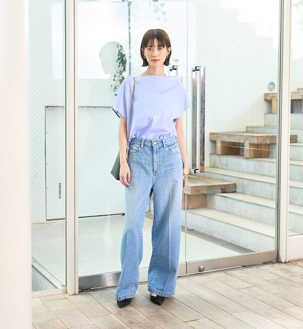 Rouge vif「【RED CARD/レッドカード】Slogan ルーズストレートデニム」|デニム|