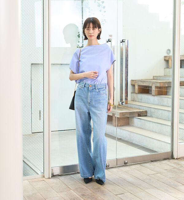 Rouge vif「【RED CARD/レッドカード】Slogan ルーズストレートデニム」|デニム|