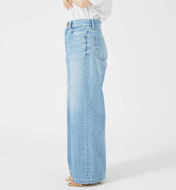 Rouge vif「【RED CARD/レッドカード】Slogan ルーズストレートデニム」|デニム|