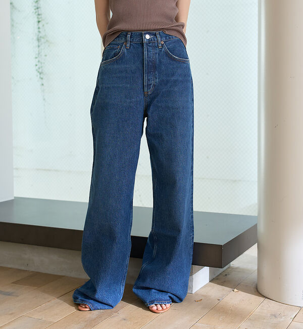 Rouge vif「【AGOLDE/エーゴールドイー】DAME JEAN NO CUFF  ハイライ」|デニム|