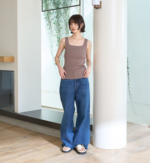 Rouge vif「【AGOLDE/エーゴールドイー】DAME JEAN NO CUFF  ハイライ」|デニム|