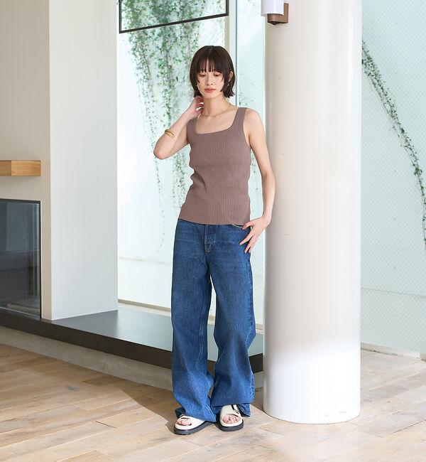 Rouge vif「【AGOLDE/エーゴールドイー】DAME JEAN NO CUFF  ハイライ」|デニム|