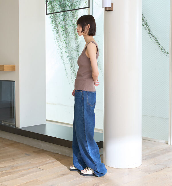 Rouge vif「【AGOLDE/エーゴールドイー】DAME JEAN NO CUFF  ハイライ」|デニム|