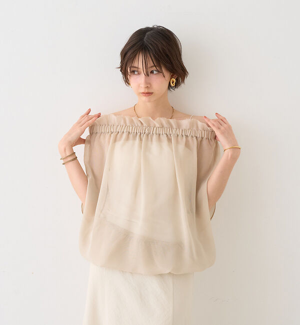 Rouge vif「【一部店舗限定】3WAYクールメッシュブラウス」|シャツ・ブラウス|