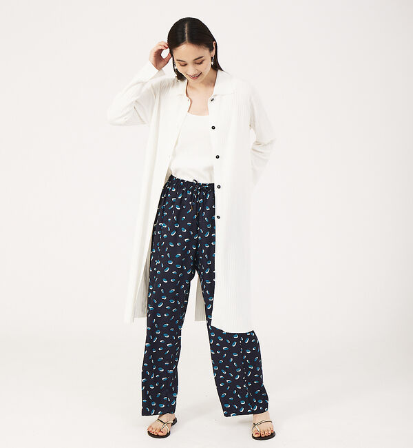 qualite「《アンサンブル対応》シャツ衿リブカーディガン」|カーディガン|