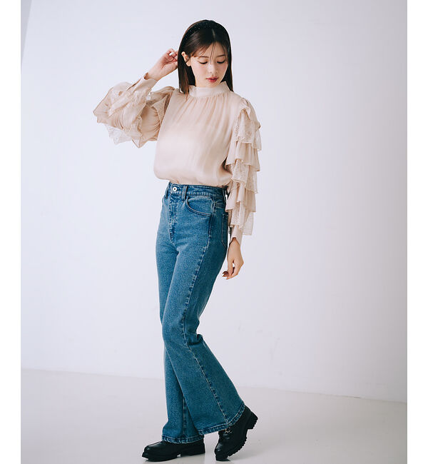 SELFIST「ラッフルフリルスリーブブラウス」|シャツ・ブラウス|