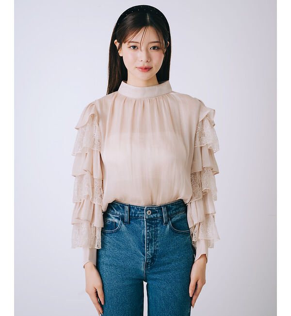 SELFIST「ラッフルフリルスリーブブラウス」|シャツ・ブラウス|