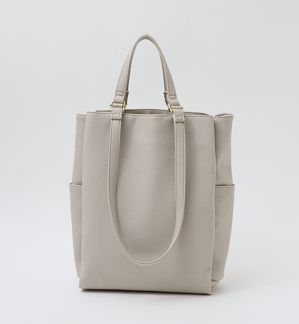 LOWELL things「●SOEUR/ダブルハンドルトート/A4/通勤」|トートバッグ|ライトグレー