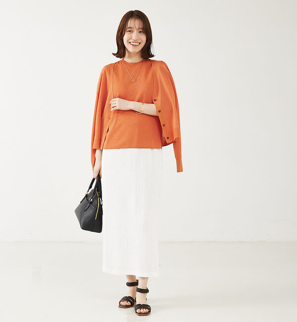 abahouse mavie「【アンサンブル対応】ウォッシャブルラメVネックカーディガン」|カーディガン|