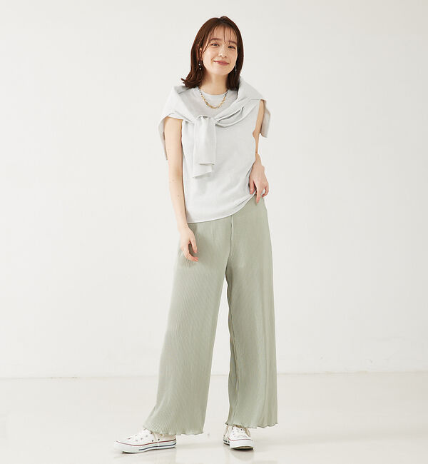 abahouse mavie「【アンサンブル対応】ウォッシャブルラメVネックカーディガン」|カーディガン|