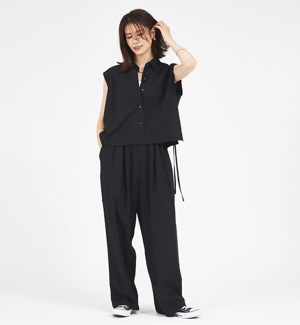 abahouse mavie「【セットアップ対応】レーヨンリネンワイドパンツ」|その他|