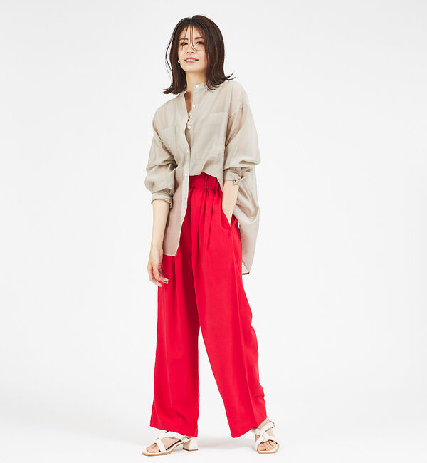 abahouse mavie「【セットアップ対応】レーヨンリネンワイドパンツ」|その他|