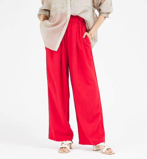 abahouse mavie「【セットアップ対応】レーヨンリネンワイドパンツ」|その他|