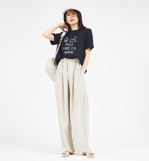 abahouse mavie「【セットアップ対応】レーヨンリネンワイドパンツ」|その他|