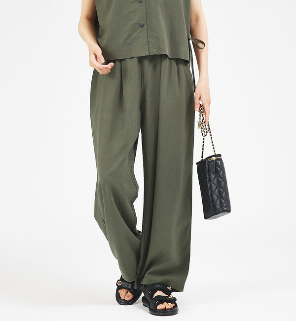 abahouse mavie「【セットアップ対応】レーヨンリネンワイドパンツ」|その他|