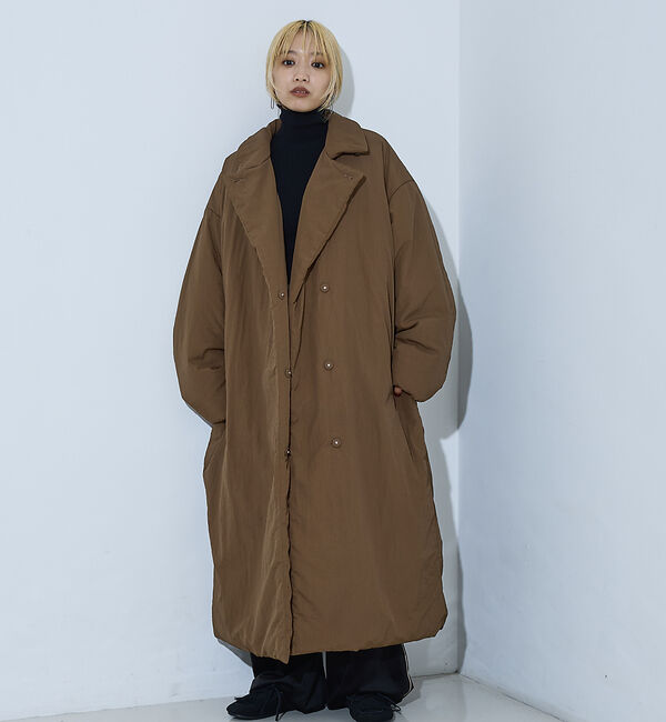 NOMINE「３WAYカラー中綿ロングコート」|ステンカラーコート|