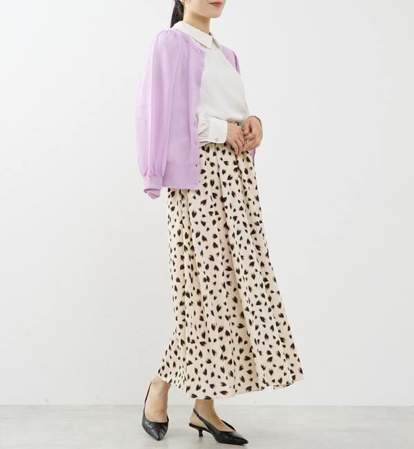 TIARA「レオパードプリントギャザーフレアスカート」|スカート|
