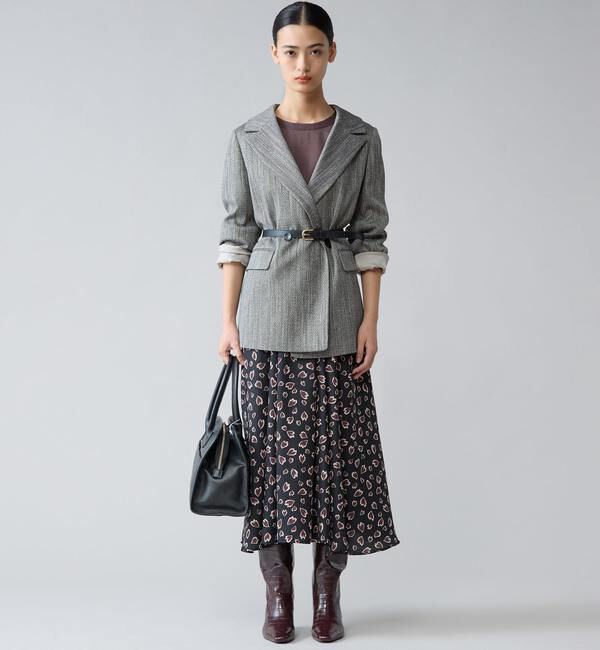 TIARA「レオパードプリントギャザーフレアスカート」|スカート|