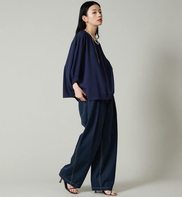 Liesse「シフォンコンビドルマンニット」|ニット・セーター|