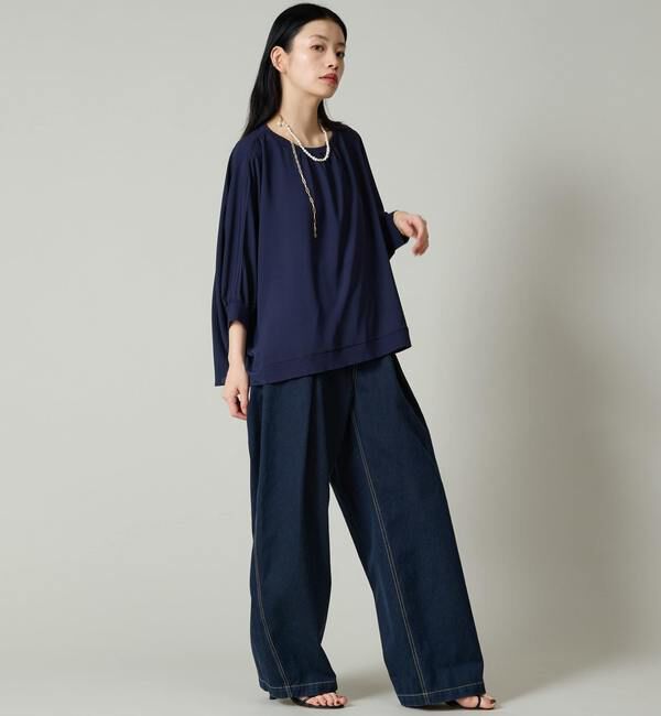 Liesse「シフォンコンビドルマンニット」|ニット・セーター|