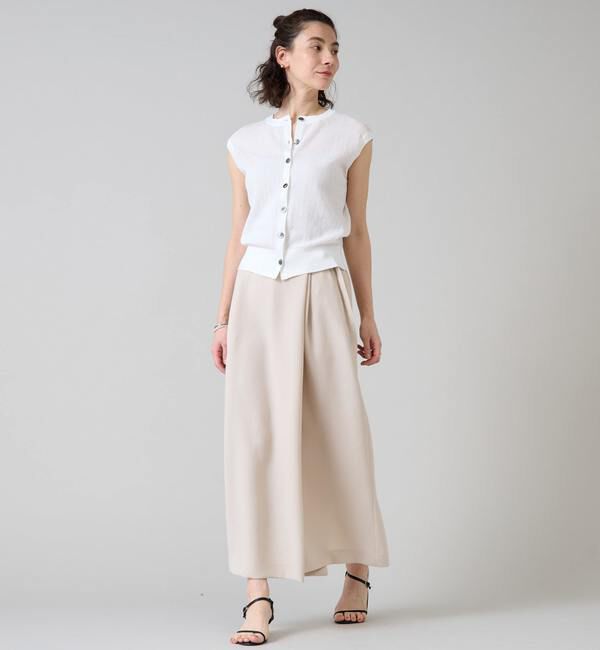 Liesse「シアーノースリーブニットトップス」|ニット・セーター|