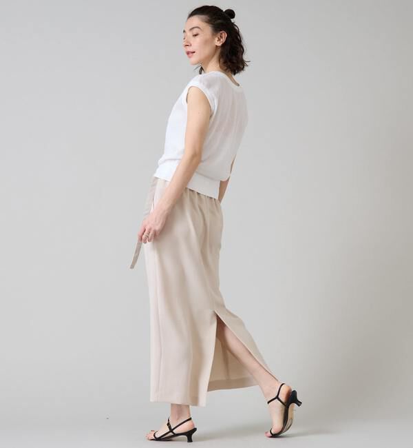 Liesse「シアーノースリーブニットトップス」|ニット・セーター|