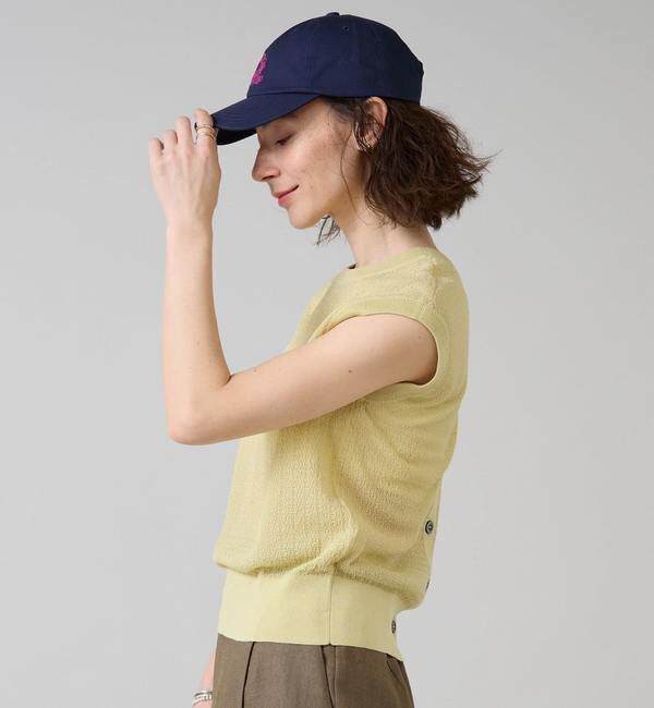 Liesse「シアーノースリーブニットトップス」|ニット・セーター|